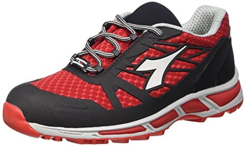 Image of Diadora D-Trail Low O1 FO HRO Work Shoes, Men, SRA, Red (Flame Red/Black), 42 EU (8 UK)