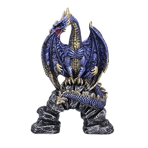 Image of Nemesis Now Acko Dragon Figurine, Blue, 15.5cm
