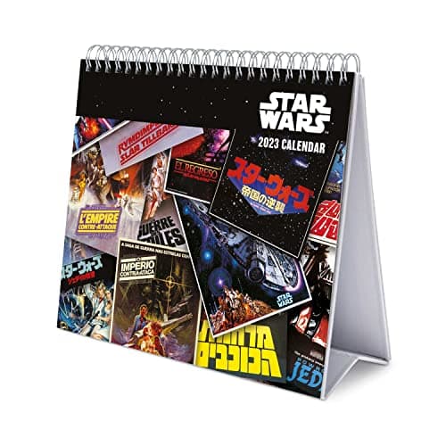 Image of Grupo Erik Star Wars Calendar 2023, Desktop Calendar 2023, Star Wars Desk Calendar 2023, 12 Month 2023 Planner, Star Wars Gifts, 7 x 8 inches / 18 x 20 cm