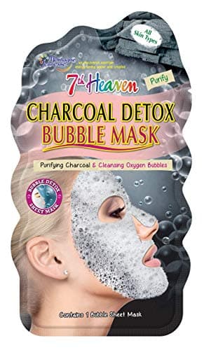 Image of 7th Heaven Charcoal Detox Bubble Sheet Mask with Purifying Charcoal, Collected Star Anise and Cleansing Oxygen Bubbles for a Brighter Complexion - Ideal for All Skin Types