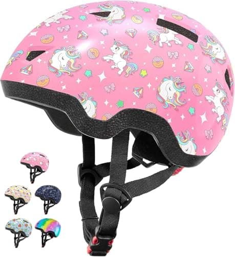 Image of Lyefancy Kids Helmet for 1-8 Years Old, Toddler Helmet for Infant Baby, Printed Character Kids Bike Helmet for Boys Gilrs, Children Helmets for Cycling Scooter Skateboard Skating(Unicorn, XS(46-50cm))