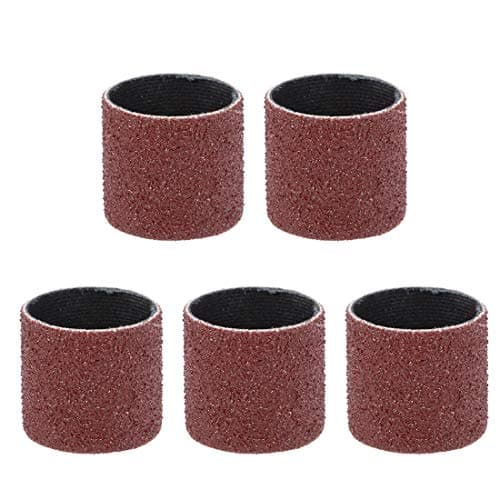 Image of sourcing map 1 Inch x 1 Inch Sanding Sleeves 80 Grits Sandpapers Band Drums 5 Pcs