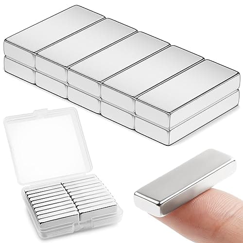 Image of FINDMAG 10 Pack 30 x 10 x 5 mm Strong Neodymium Magnets Bar, Fridge Magnets Bar, Whiteboard Magnets, Rare Earth Magnets, Small Strong Magnets for Crafts Kitchen DIY Tool Office Locker Iron Shelf