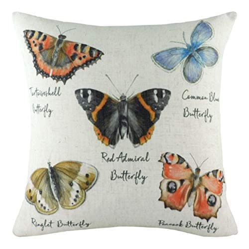 Image of Evans Lichfield Species Butterfly Polyester Filled Cushion, Multi, 43 x 43 cm