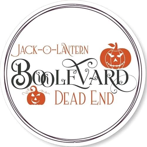 Image of Jack O Lantern Boolevard Dead End Sign