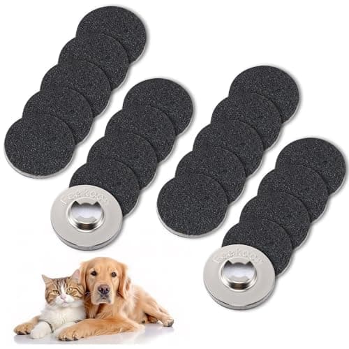 Image of Feekoon 20Pcs Compatible with Dremel SD60-PGK EZ Lock Pet Nail Grooming Sanding Discs, which Compatible with Dremel 7760-PGK and 8240, 8250, 8220, 3000, 4000, 4300 Models Rotary Tools