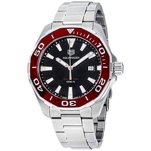 Image of Tag Heuer Aquaracer Black Dial Stainless Steel Men's Watch WAY101BBA0746, Diving Watch