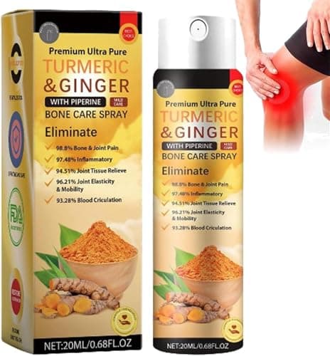 Image of Joint & Bone Therapy Turmeric Ginger Treatment Spray, Turmeric Joint Pain Relief Spray, Turmeric Ginger Bone Therapy Spray, Arthritis Relief Spray, for Women Men (1Pcs)