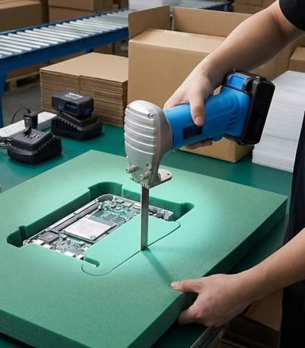 Image of ZHIGUANYUN Electric Sponge Cutter, Commercial Foam Cutting Machine, Professional Foam Rubber Sponge Reciprocating Cutting Saw with Auxiliary Rail 30CM/12in