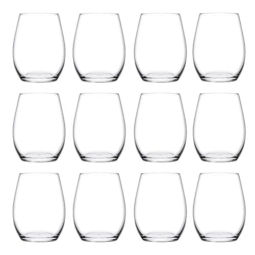 Image of Queensway Home & Dining Set of 12 Amber Tumblers, 350ml Whiskey and Cocktail Glasses - Elegant Glassware for All Occasions