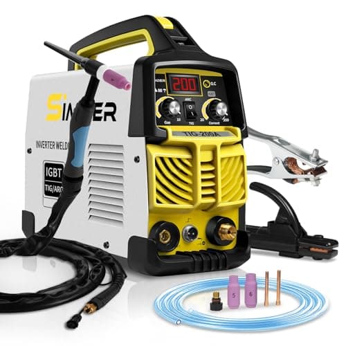 Image of SSIMDER 140A TIG Welder 2-in-1 TIG/MMA IGBT Inverter Welding Machine 220V for Stainless Steel, Carbon Steel, DIY Beginner, Auto Repair & Home Fabrication