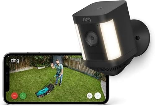 Image of Ring Spotlight Cam Plus Wired | Outdoor Security Camera 1080p HD Video, Two-Way Talk, Night Vision, LED Spotlights, Siren, alternative to CCTV system | 30-day free trial of Ring Subscription
