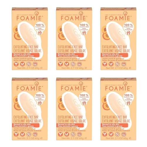 Image of FOAMIE More Than a Peeling Exfoliating Face Bar Jojoba Pearls & Apricot Oil for Normal to Oily Skin - 6 x 60g