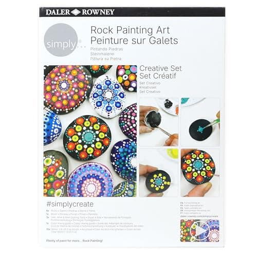 Image of Daler-Rowney Simply Rock Painting Creative Set, DIY, Fun Activity, Make Your Own Art, Ideal as Gifts for Entry-Level Artists & Hobbyists