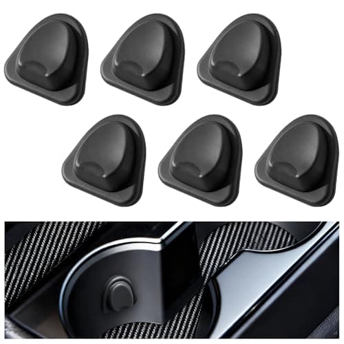 Image of 6Pcs Car Cup Holder Inserts Limiter,Anti-Shock & Non-Slip Automotive Cupholder Stabilizer Pad,Silicone Car Coasters Water Bottle Stabilizers with Self-Adhesive,Shockproof Drink Holders Inserts for Car