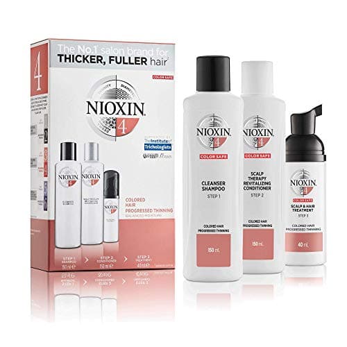 Image of Nioxin 3-Part System, System 4 Coloured Hair with Progressed Thinning , Hair Thickening Treatment, Scalp Therapy, Trial Kit