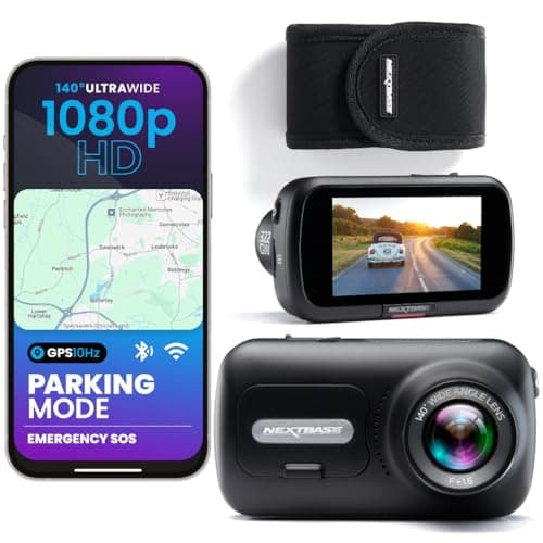 Image of Nextbase 322GW Dash Cam Front - 1080p Full HD Car Camera Dashcam - WiFi, GPS, Bluetooth, Emergency SOS, Night Vision, Intelligent Parking Mode, 2.5" IPS Touch Screen + Protective Case Included