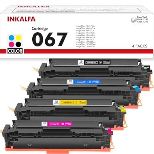 Image of 067 Compatible Toner Cartridge Replacement for Canon 067 067H i-SENSYS MF655CDW MF657CDW LBP631CW LBP633CDW MF651CW-Printer (Black Cyan Yellow Magenta, 4-Pack)
