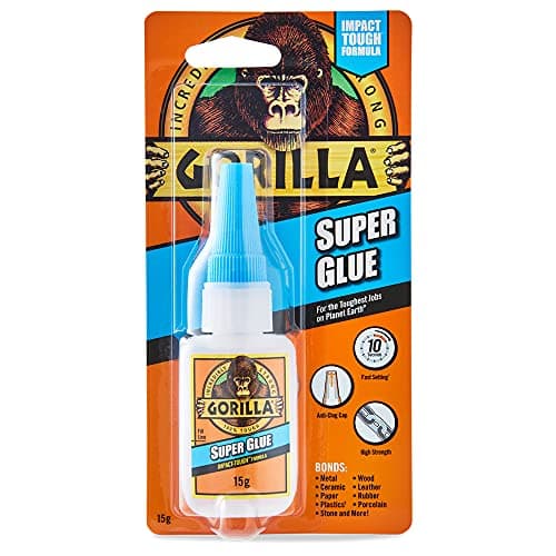 Image of Gorilla Super Glue, 15g – All Purpose, Impact Tough & Fast Setting with Anti-Clog Cap Ideal for Metal, Ceramics, Leather & More