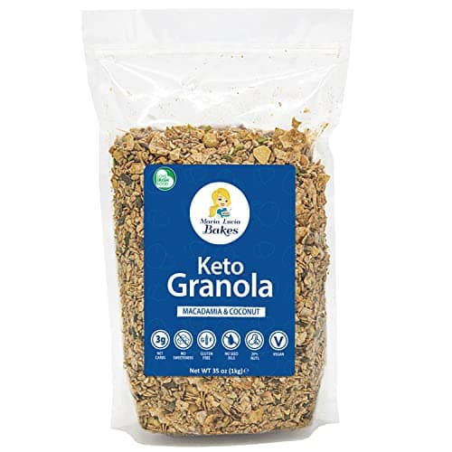 Image of Maria Lucia's Keto Granola - Macadamia & Coconut - 1KG - High Protein, Low Carb Fuel, Gluten Free Muesli, Healthy & Natural Sugar Free Cereal Breakfast, Vegan & Wholesome Friendly Snacks