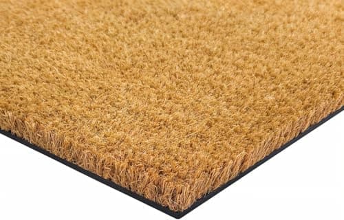 Image of Lexell Coir Matting for Entrance Heavy Duty Coir Door Mats Indoor Outdoor - Non-Slip Rubber Back with Thick Natural Bristle (40 x 60 cm)