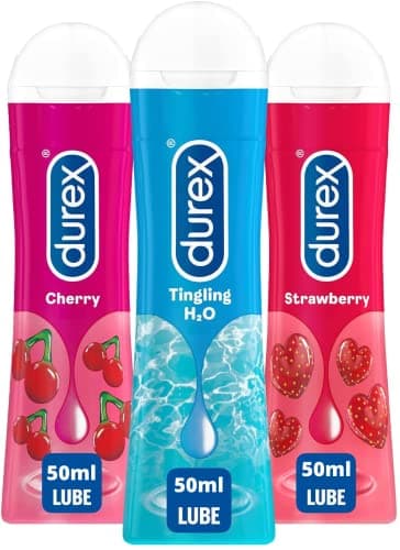 Image of Durex 3 x Lubes Bundle: Cherry, Tingling, and Strawberry 50ml
