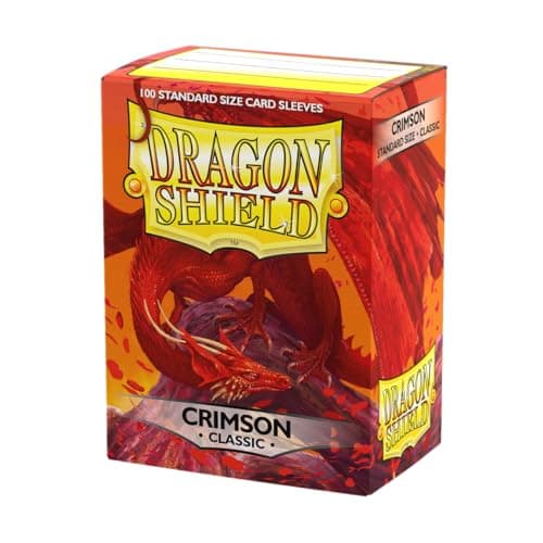 Image of Dragon Shield | Standard Size Card Classic Sleeves | 100 CT - Smooth & Tough Premium TCG Sleeves - Compatible with Pokemon, Flesh & Blood, One Piece & Magic the Gathering | Crimson