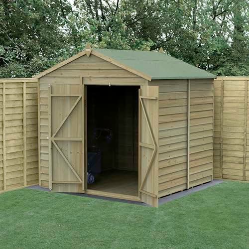 Image of Forest Garden 4LIFE Apex Shed 7x7 | Double Door | No Window|25 Year Anti-Rot Guarantee