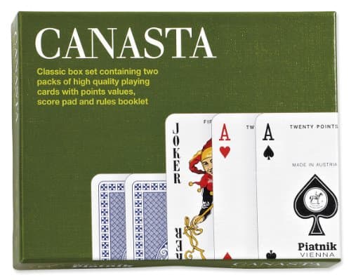 Image of Gibsons Canasta Double Deck Playing Cards from Piatnik | Card Game | Pack of cards, Green