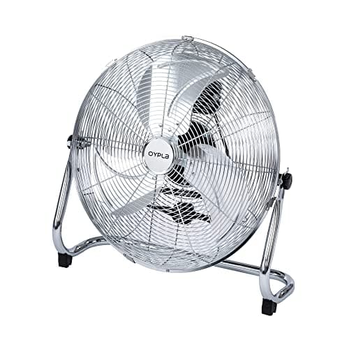Image of Oypla 3 Speed Floor Standing Gym Fan Hydroponic (Chrome, 18 Inch)