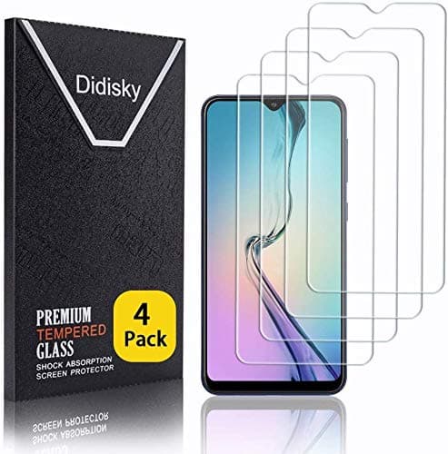 Image of Didisky [4 Pack Tempered Glass Screen Protector for Samsung Galaxy A10, Anti Scratch, 9H Hardness, No Bubbles, High Definition, Easy To Apply
