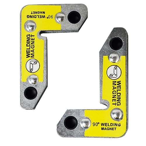 Image of RIVERWELD Magnetic Corner Squares Strong Powerful Welding Accessories Magnet 90° Right Angle Setting Support Fixture Tool Max Pull Force 25 lbs Pack of 2