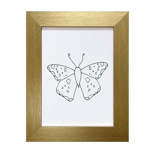 Image of Aryllis 7x5 Photo Frame, Gold, Manufactured in the UK, Freestanding Picture Frame Fitted with Safety Perspex - *Choice of Colour & Size*