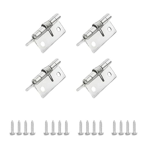 Image of 4 Pieces 1.5 Inches Self-Opening Exposed Spring Hinges 304 Stainless Steel Automatic Self-Closing Spring Draw Door Hinges for Gate,Window