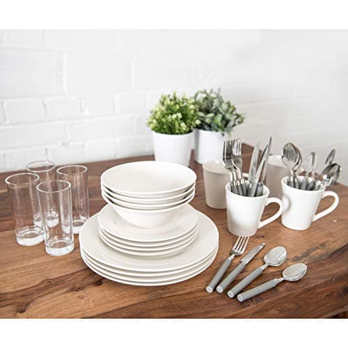 Image of Sabichi 36 Piece Dinner Set Boxed Tableware & Cutlery Set Ideal for Students