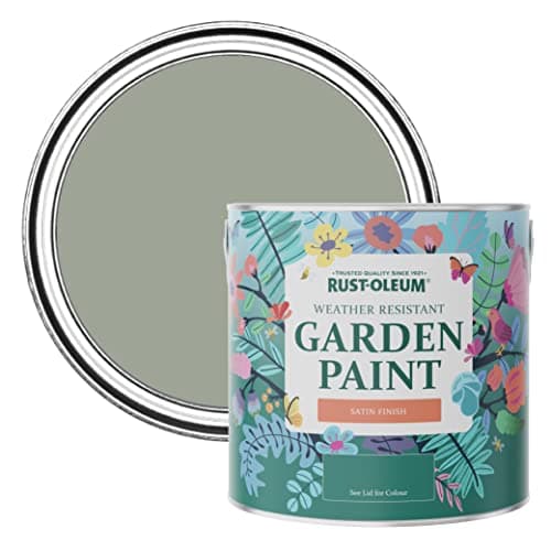 Image of Rust-Oleum Green Mould-Resistant Garden Paint In Satin Finish - Tea Leaf 2.5L