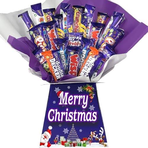 Image of Christmas Chocolate Gift Hamper Bouquet Box (Compatible with CADBURY MIX 24)
