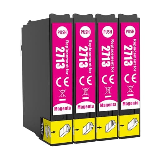 Image of JoyPrinting 27XL Magenta Ink Cartridges Multipack Replacement for Epson 27 27XL for Workforce WF-3620 WF-7110 WF-7610 WF-3640 WF-7210 WF-7620 WF-7715 WF-7720 Printer (4 Magenta)