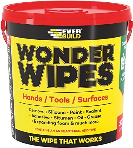 Image of 5 X Everbuild Giant Wonder Wipes Multi Purpose Hand Wipes - 300 Tub