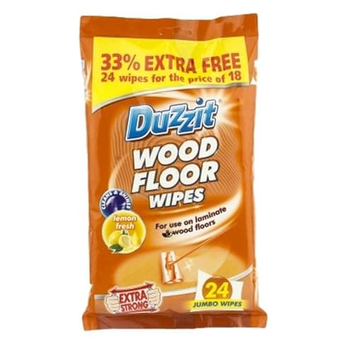 Image of 3 x 24 Pack Duzzit Wood Floor Wipes Suitable For Laminate And Wood Floors