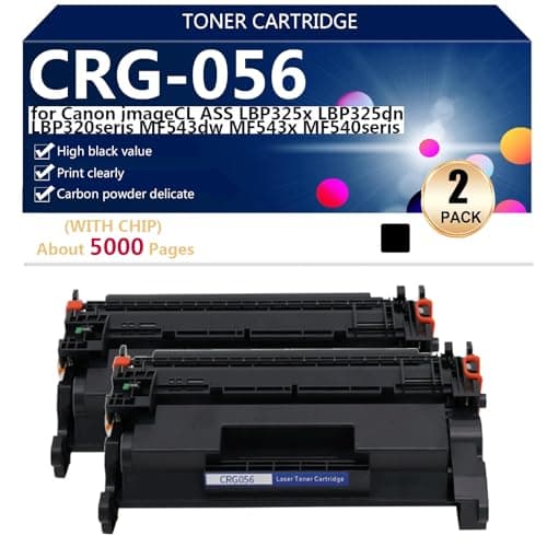 Image of Toner Cartridge Replacement CRG-056 for Canon imageCLASS LBP325x LBP325dn LBP320seris MF543dw MF543x MF540 Printers, 5000 Pages,2*Black