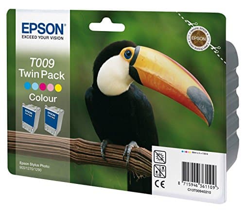 Image of Epson C13T009402 Stylus Photo (Twin Pack) T009 Colour Ink Cartridge , Genuine