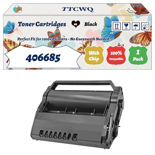 Image of TTCWQ Compatible for Ricoh 406685 Toner Cartridges Work for Ricoh SP5200S SP5210SF SP5210SR Printers, with Chip, High Yield 35000 Pages, High-Definition Printing (1 Pack Black)