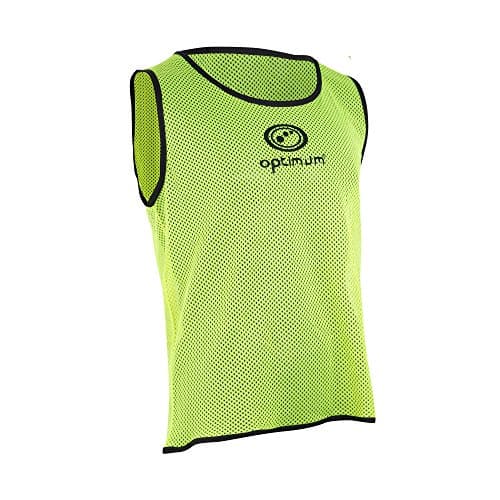 Image of Optimum Unisex Training Bib - Pro Grade Mesh Polyester, Vibrant Anti-Sweat Multi-Sport Bib for Football, Rugby, & Other Activities - Yellow, Large