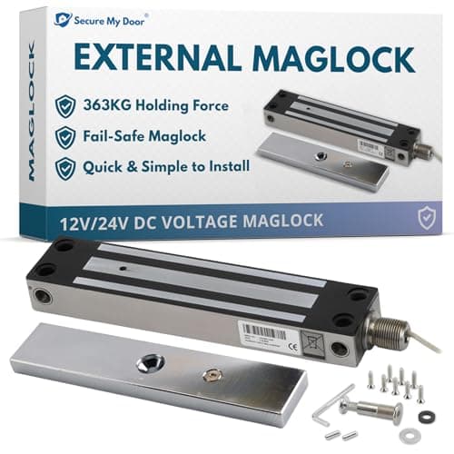 Image of SecureMyDoor IP67 Weather Resistant External Magnetic Lock | Fail Safe Access Control Maglock | 800lbs Holding Force | Ideal for Outdoor Use | Stainless Steel Housing | Ideal for Door and Gate