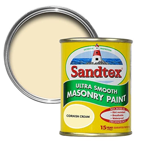 Image of Sandtex 150ml Tester Pot Cornish Cream Ultra Smooth Masonry Paint
