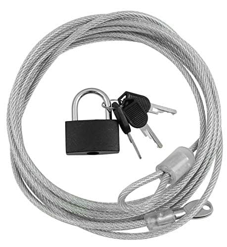 Image of PaulStore Steel Security Vinyl Coated Cable & Padlock 3M Long Bike/Car/Trailer/Secure Lock