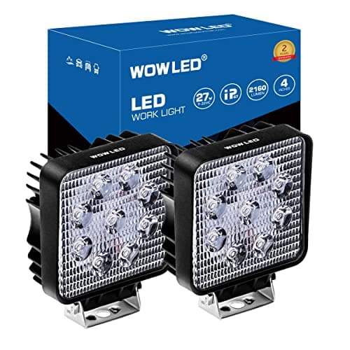 Image of WOWLED 2 Pcs 27W LED Work Light Offroad Flood Beam Driving Lamp Truck SUV UTE 4WD 4x4 Boat Camping Light 12V 24V