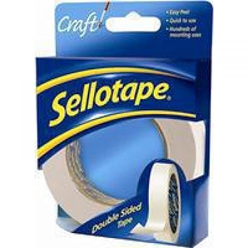 Image of Sellotape Double Sided Tape With Dispenser 15m x 5m