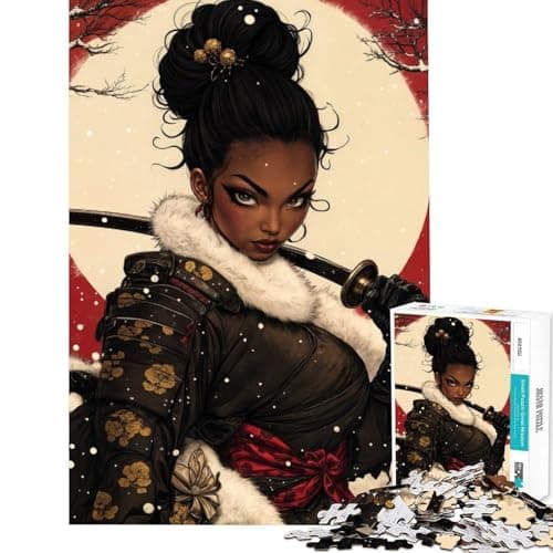 Image of Adult Jigsaw Puzzles1000 Pieces Afro Samurai Woman Poster Jigsaw Puzzle 1000 DIY Toys A Work of Art Challenging Game And Family Play (50x75cm)